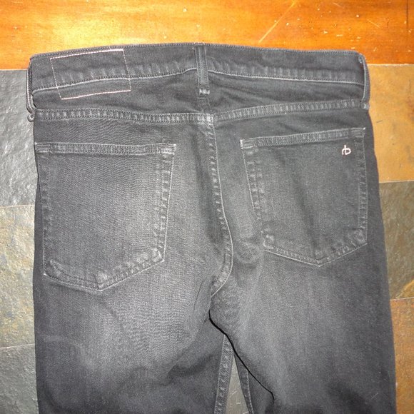 RAG & BONE Men's Fit 1 Skinny Black Denim Jeans Size 30x32 - Picture 7 of 10